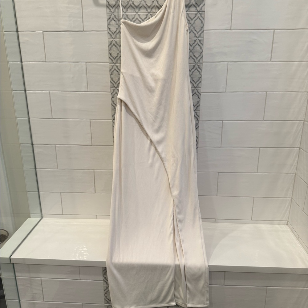 Abercrombie & Fitch Cream Ribbed Dress